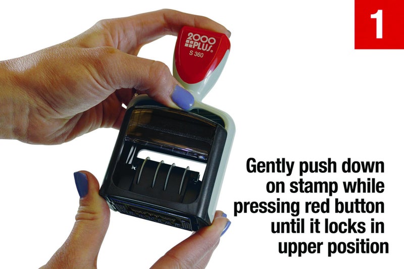 2000 Plus Cosco 2000 Plus Self-Inking Two-Color Type Size 1 1/2 inReceivedin Dater (011034) - Image 4